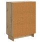 vidaXL Πλαϊνό γραφείο Artisan Δρυς 66 x 34,5 x 90 εκ