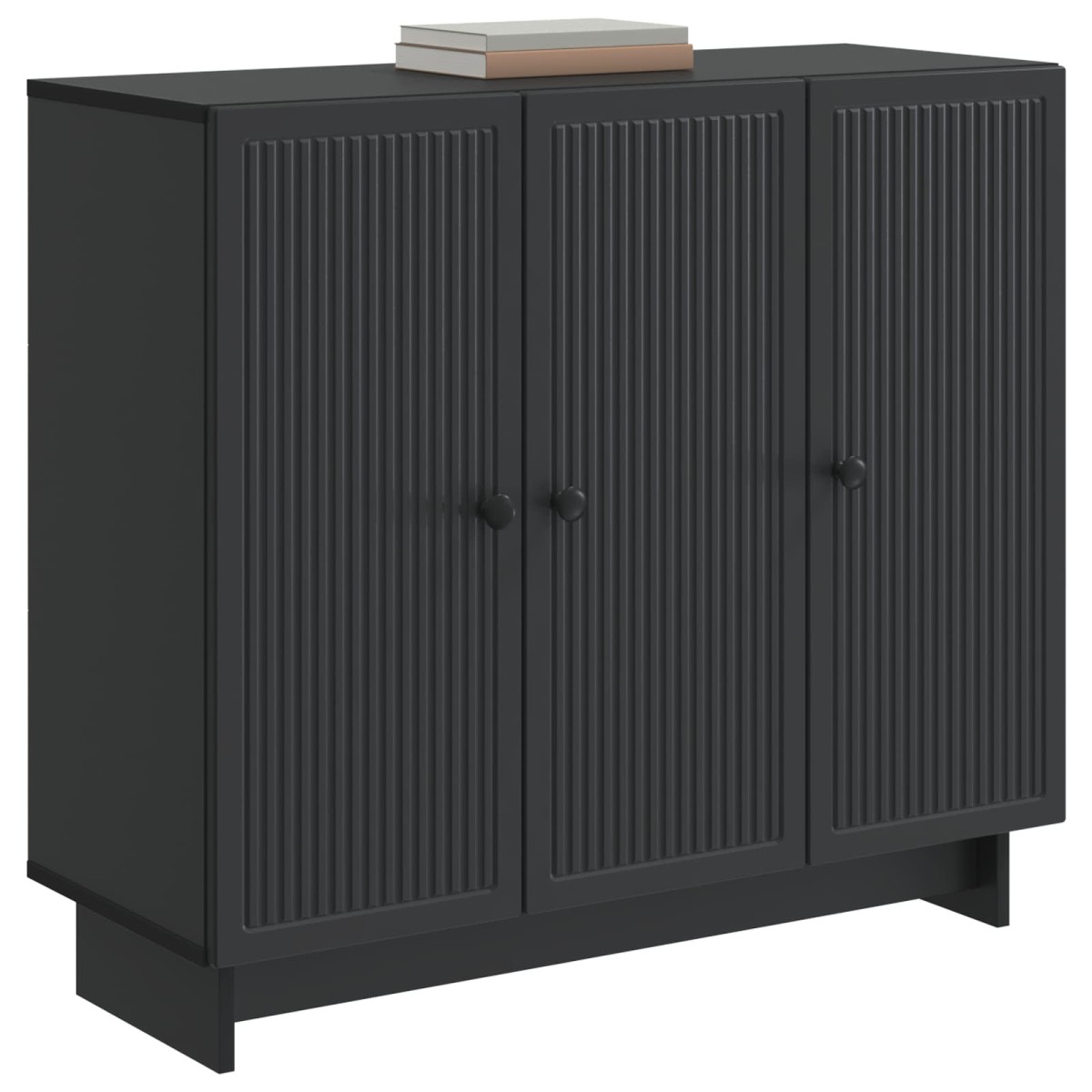 vidaXL Πλαϊνό γραφείο Μαύρο 89 x 34,5 x 80 εκ Επεξεργασμένο Ξύλο