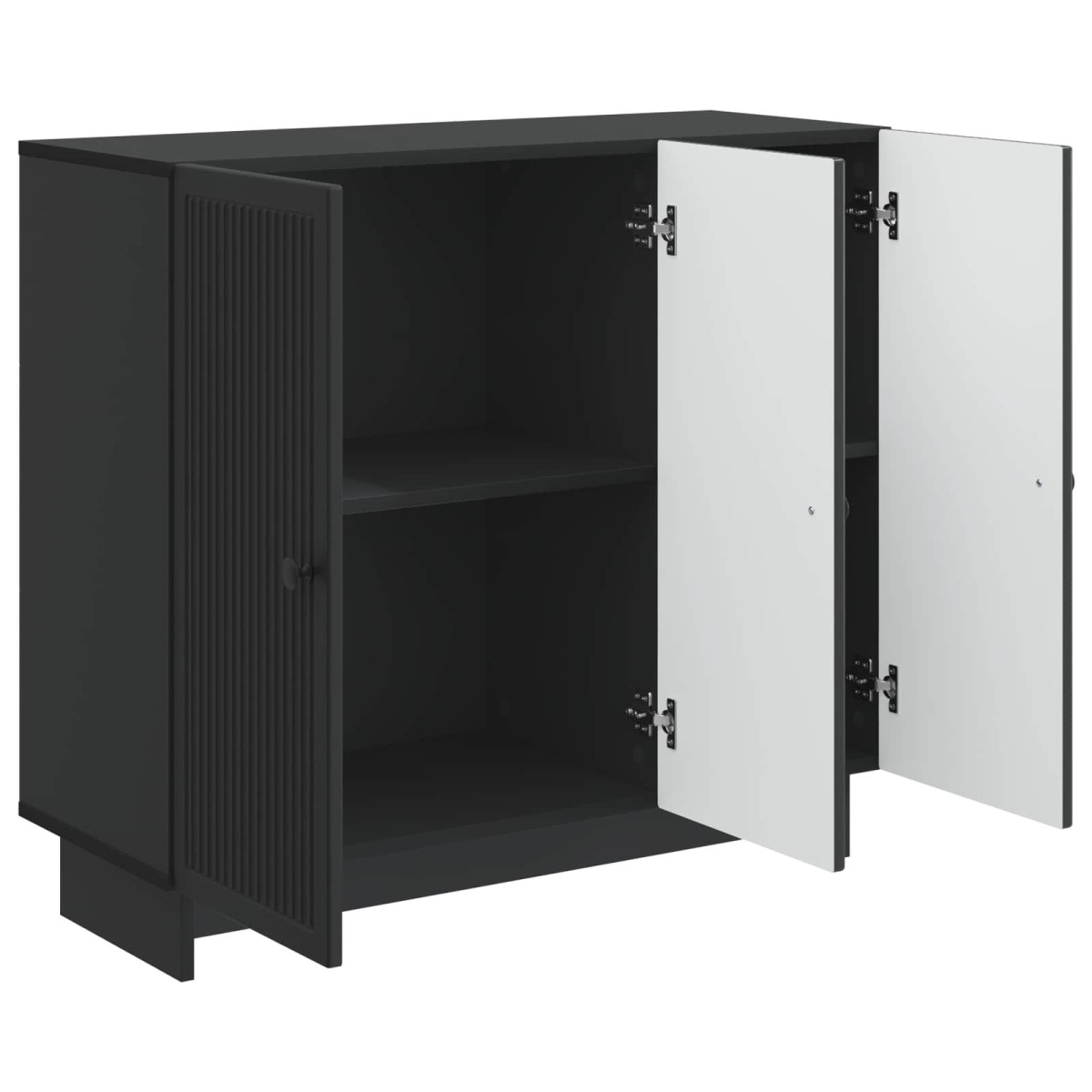 vidaXL Πλαϊνό γραφείο Μαύρο 89 x 34,5 x 80 εκ Επεξεργασμένο Ξύλο