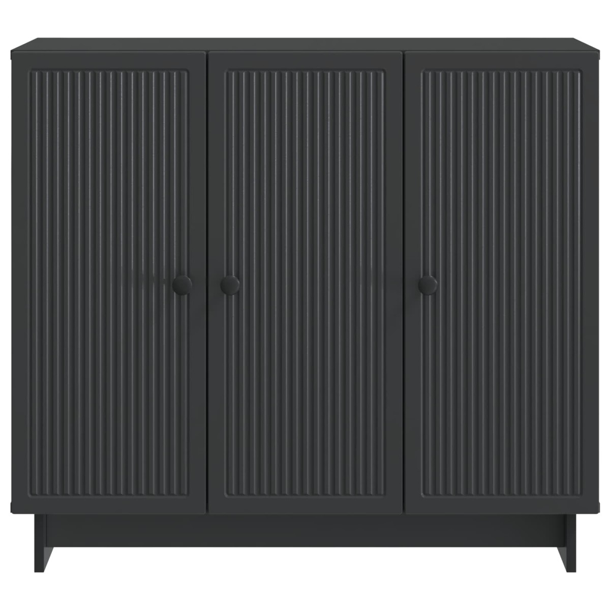 vidaXL Πλαϊνό γραφείο Μαύρο 89 x 34,5 x 80 εκ Επεξεργασμένο Ξύλο