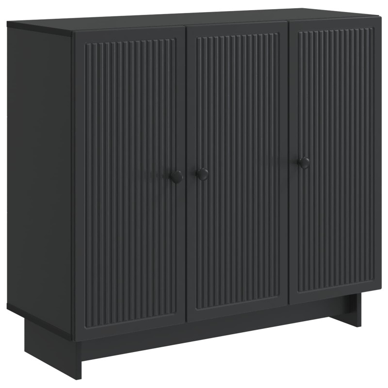 vidaXL Πλαϊνό γραφείο Μαύρο 89 x 34,5 x 80 εκ Επεξεργασμένο Ξύλο