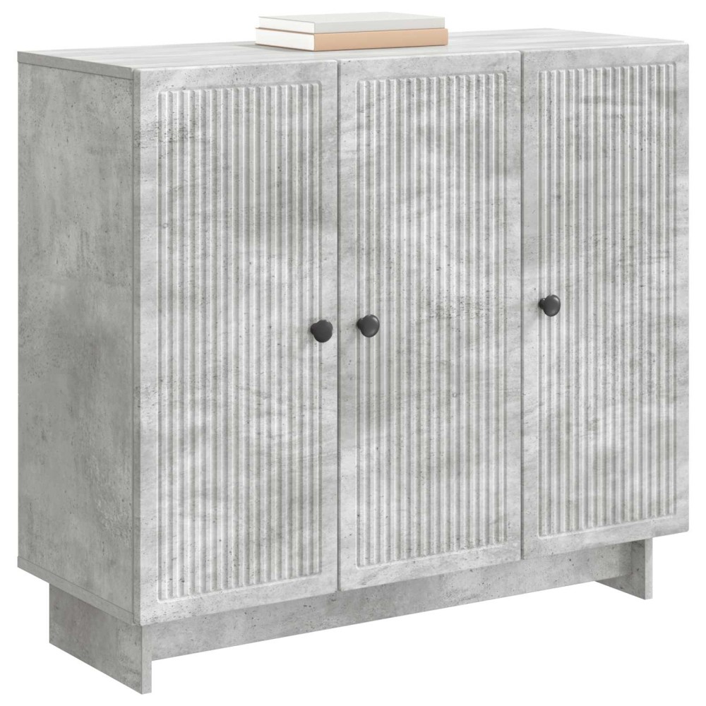 vidaXL Πλαϊνό γραφείο Γκρι Σκυροδέματος 89 x 34,5 x 80 εκ