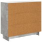 vidaXL Πλαϊνό γραφείο Γκρι Σκυροδέματος 89 x 34,5 x 80 εκ