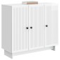vidaXL Πλαϊνό γραφείο Γυαλιστερό Λευκό 89 x 34,5 x 80 εκ