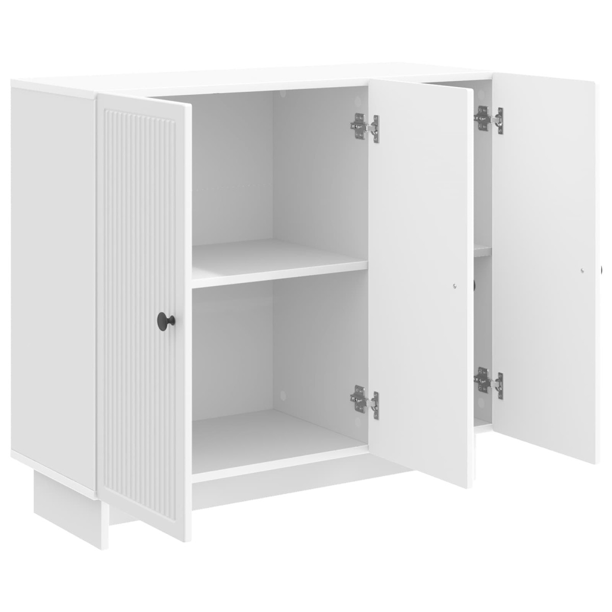 vidaXL Πλαϊνό γραφείο Γυαλιστερό Λευκό 89 x 34,5 x 80 εκ