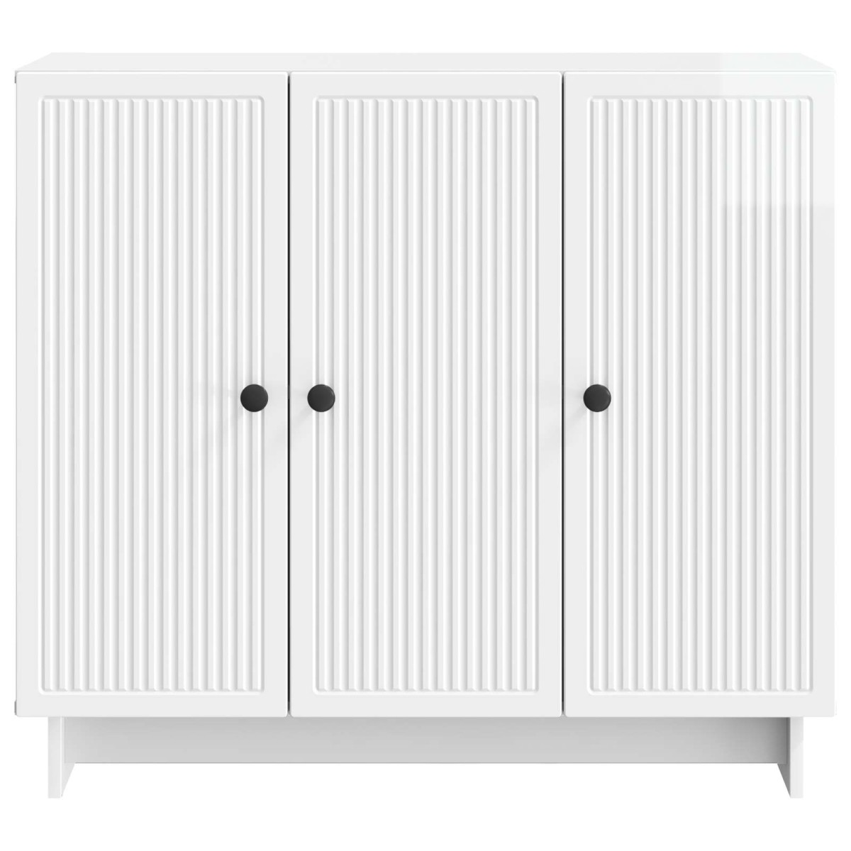 vidaXL Πλαϊνό γραφείο Γυαλιστερό Λευκό 89 x 34,5 x 80 εκ