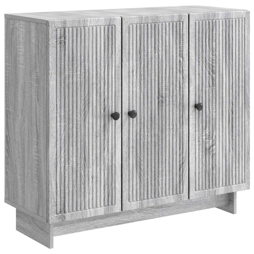 vidaXL Πλαϊνό γραφείο Γκρι Sonoma 89 x 34,5 x 80 εκ Επεξεργασμένο Ξύλο
