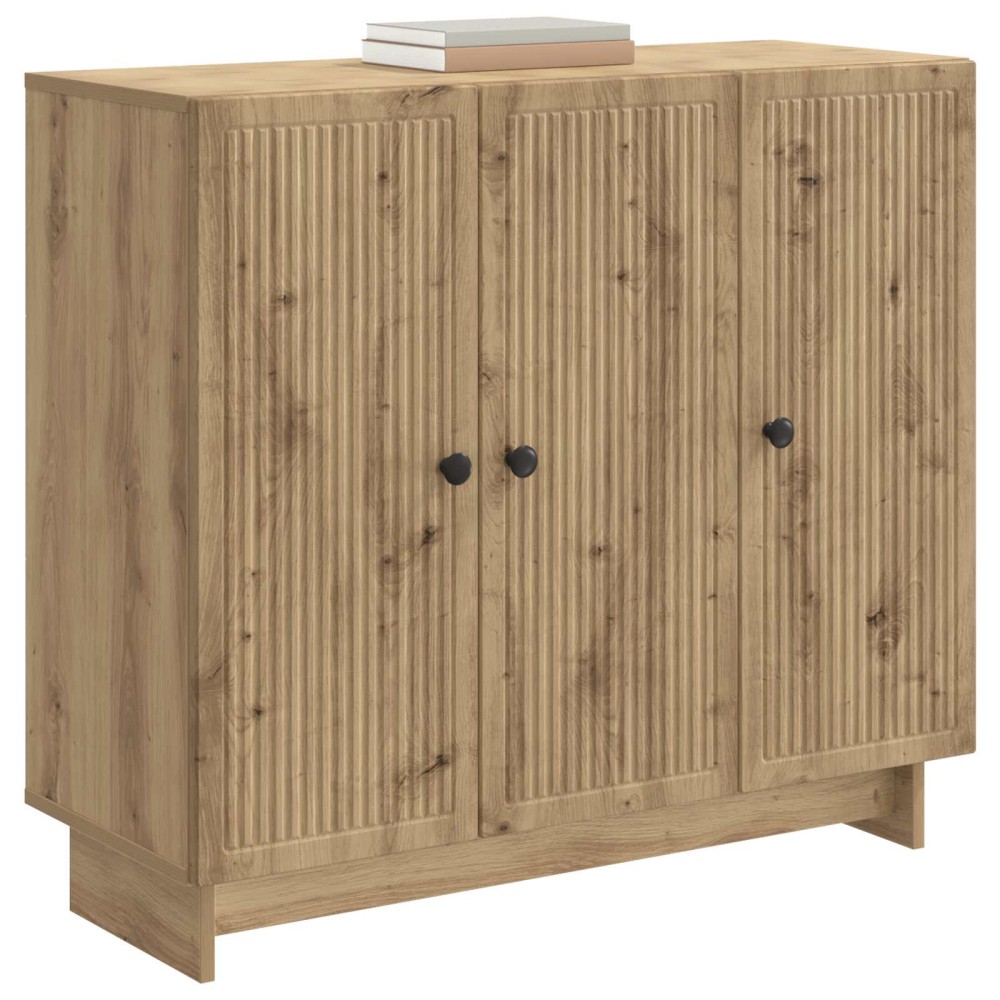 vidaXL Πλαϊνό γραφείο Artisan Δρυς 89 x 34,5 x 80 εκ