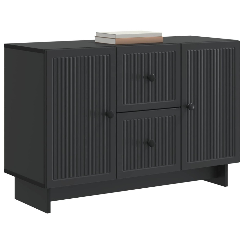 vidaXL Πλαϊνό γραφείο Μαύρο 89 x 34,5 x 60 εκ. Επεξεργασμένο Ξύλο