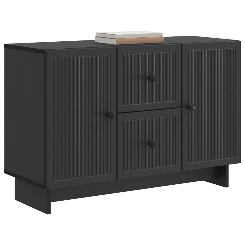 vidaXL Πλαϊνό γραφείο Μαύρο 89 x 34,5 x 60 εκ. Επεξεργασμένο Ξύλο