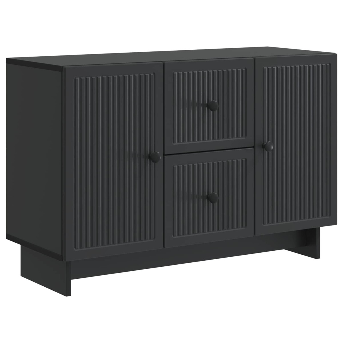 vidaXL Πλαϊνό γραφείο Μαύρο 89 x 34,5 x 60 εκ. Επεξεργασμένο Ξύλο