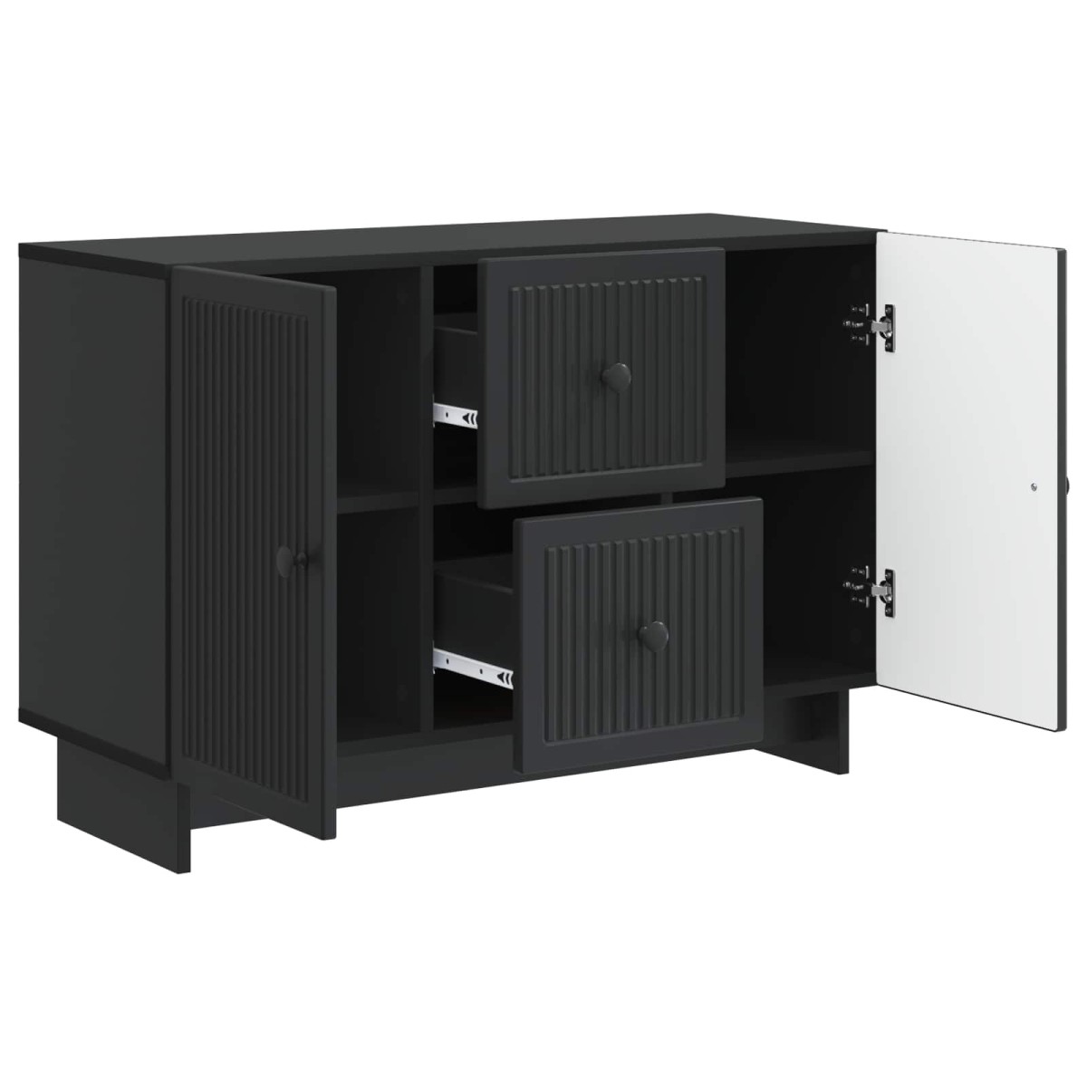 vidaXL Πλαϊνό γραφείο Μαύρο 89 x 34,5 x 60 εκ. Επεξεργασμένο Ξύλο