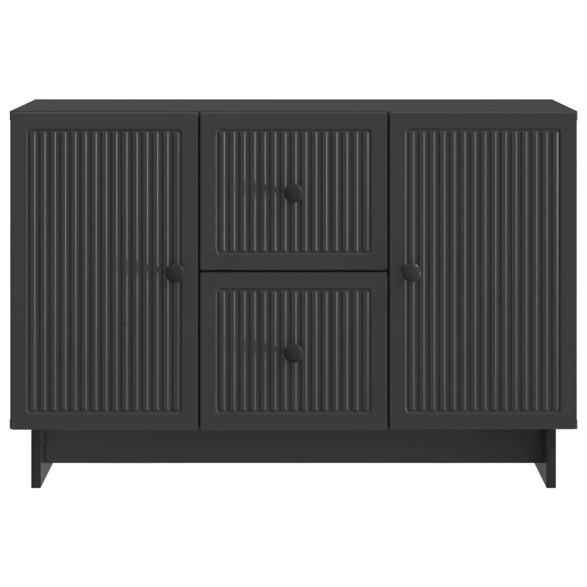 vidaXL Πλαϊνό γραφείο Μαύρο 89 x 34,5 x 60 εκ. Επεξεργασμένο Ξύλο