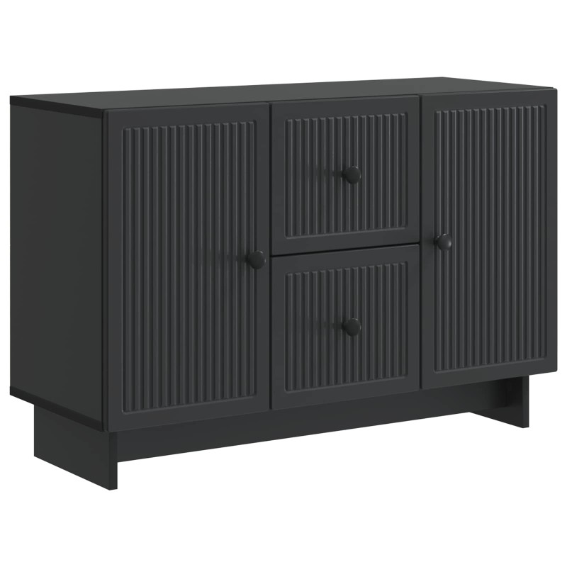 vidaXL Πλαϊνό γραφείο Μαύρο 89 x 34,5 x 60 εκ. Επεξεργασμένο Ξύλο