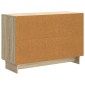 vidaXL Πλαϊνό γραφείο με συρτάρι Sonoma Δρυς 89 x 34,5 x 60 εκ.