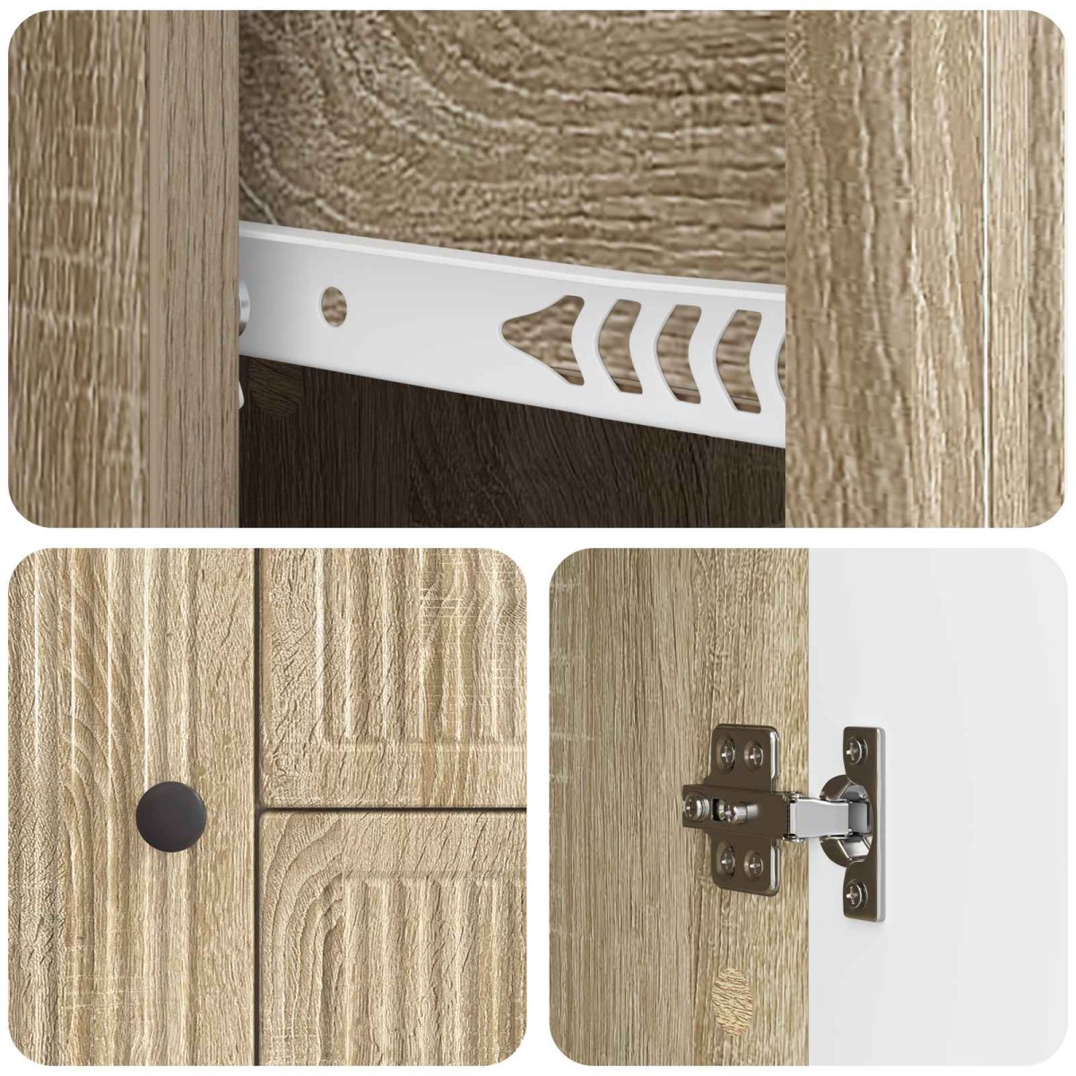 vidaXL Πλαϊνό γραφείο με συρτάρι Sonoma Δρυς 89 x 34,5 x 60 εκ.