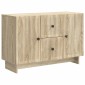 vidaXL Πλαϊνό γραφείο με συρτάρι Sonoma Δρυς 89 x 34,5 x 60 εκ.