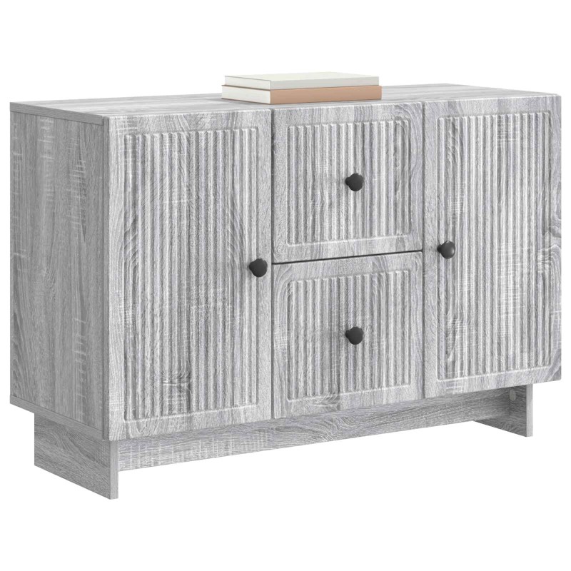 vidaXL Πλαϊνό γραφείο με συρτάρι Γκρι Sonoma 89 x 34,5 x 60 εκ.