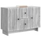 vidaXL Πλαϊνό γραφείο με συρτάρι Γκρι Sonoma 89 x 34,5 x 60 εκ.