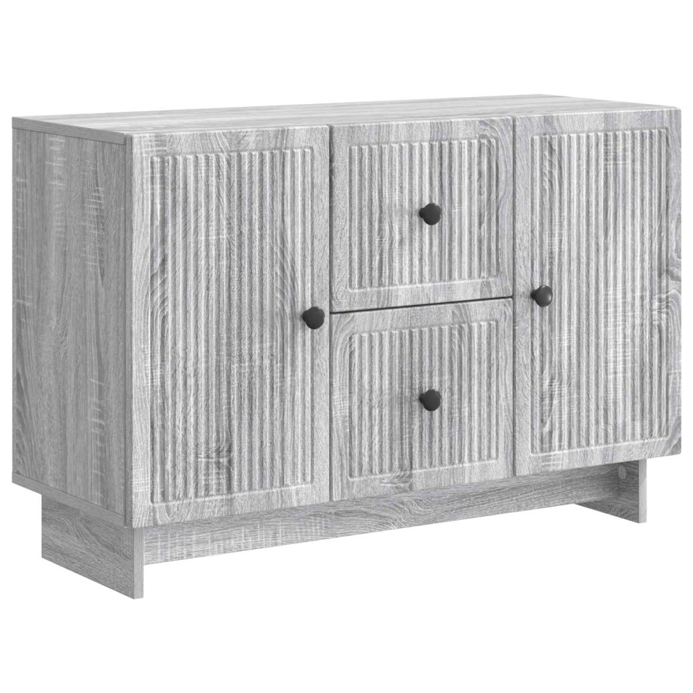 vidaXL Πλαϊνό γραφείο με συρτάρι Γκρι Sonoma 89 x 34,5 x 60 εκ.