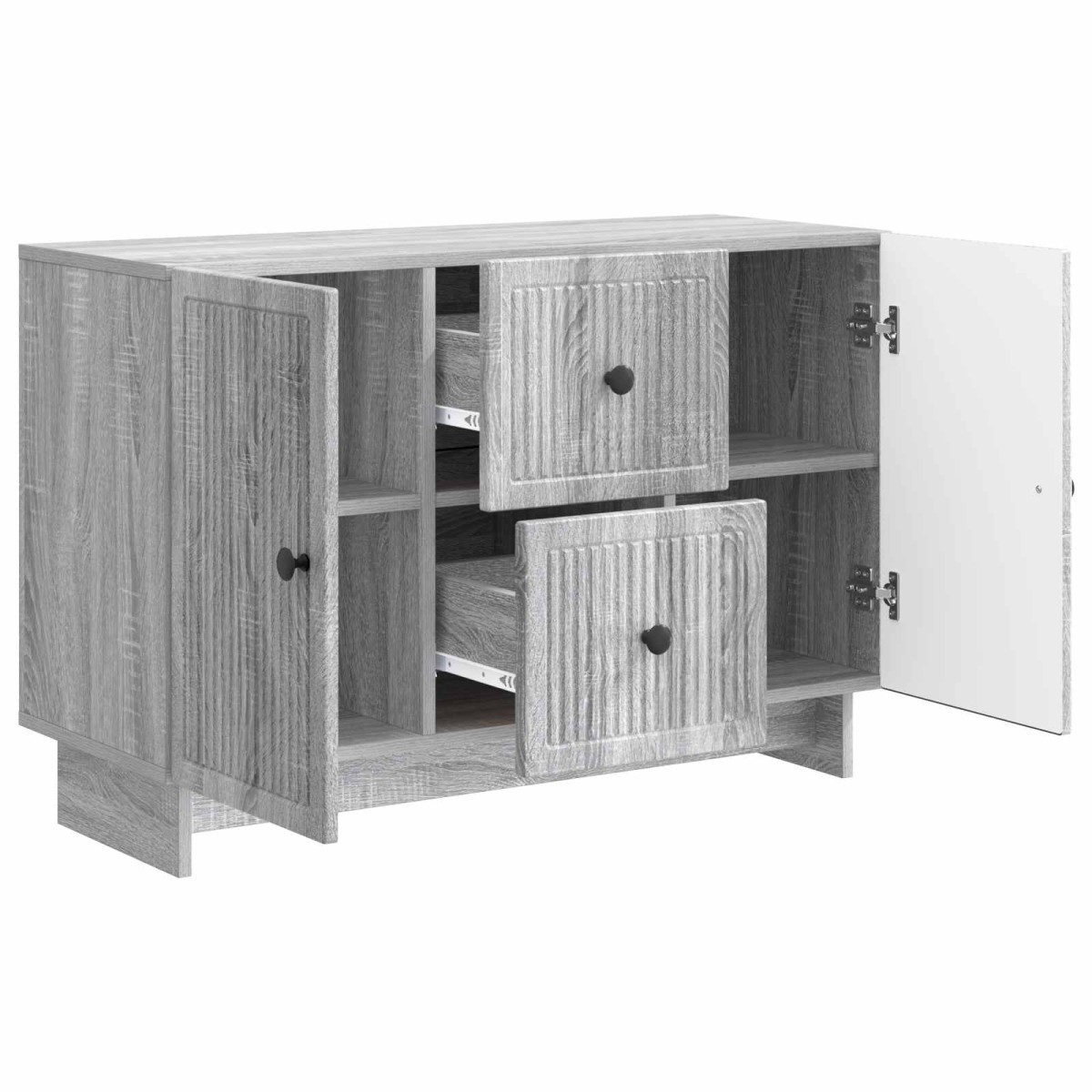 vidaXL Πλαϊνό γραφείο με συρτάρι Γκρι Sonoma 89 x 34,5 x 60 εκ.