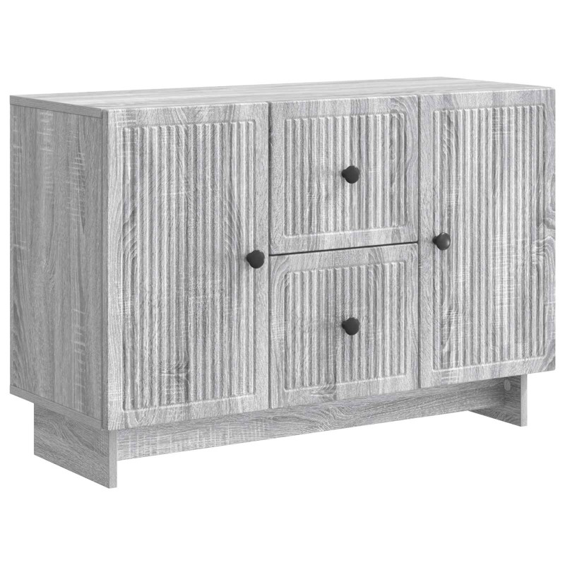 vidaXL Πλαϊνό γραφείο με συρτάρι Γκρι Sonoma 89 x 34,5 x 60 εκ.