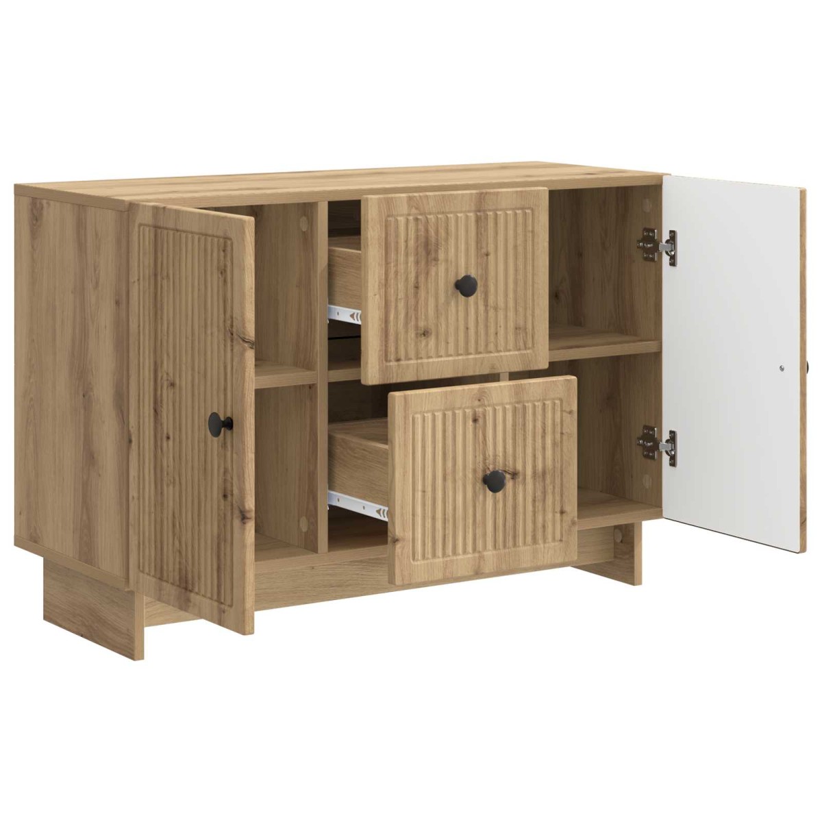 vidaXL Πλαϊνό γραφείο Artisan Δρυς 89 x 34,5 x 60 εκ.