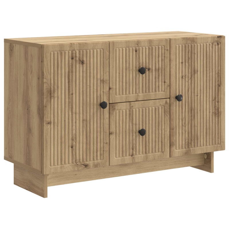 vidaXL Πλαϊνό γραφείο Artisan Δρυς 89 x 34,5 x 60 εκ.