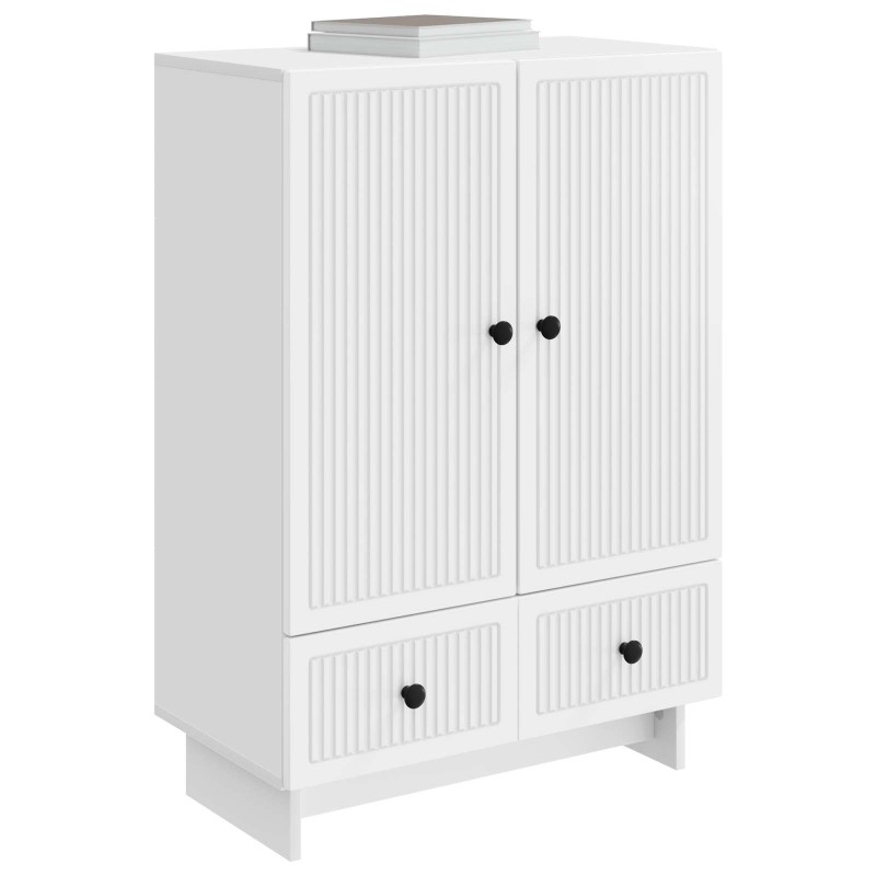 vidaXL Πλαϊνό γραφείο Λευκός 66 x 34,5 x 95 εκ.