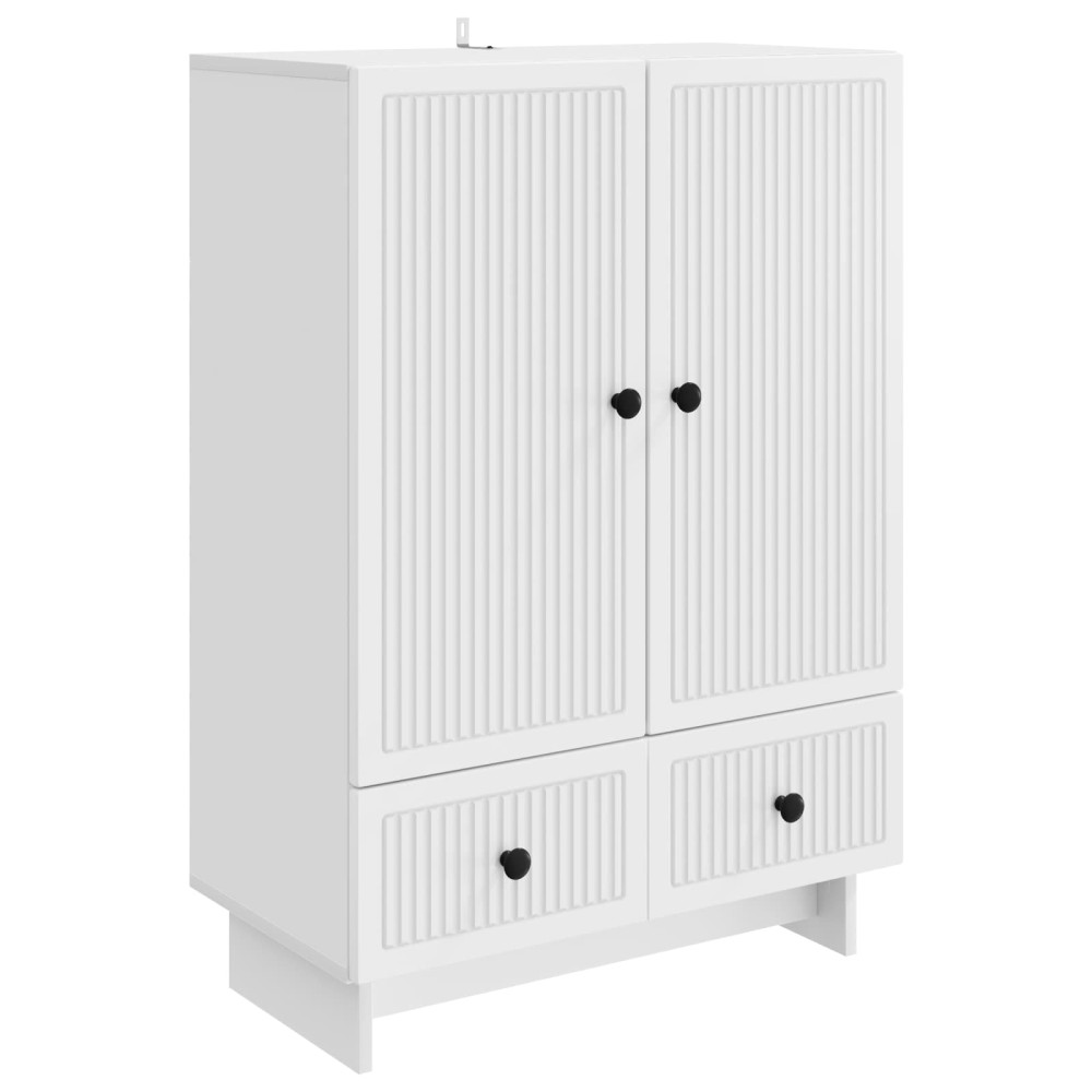 vidaXL Πλαϊνό γραφείο Λευκός 66 x 34,5 x 95 εκ.