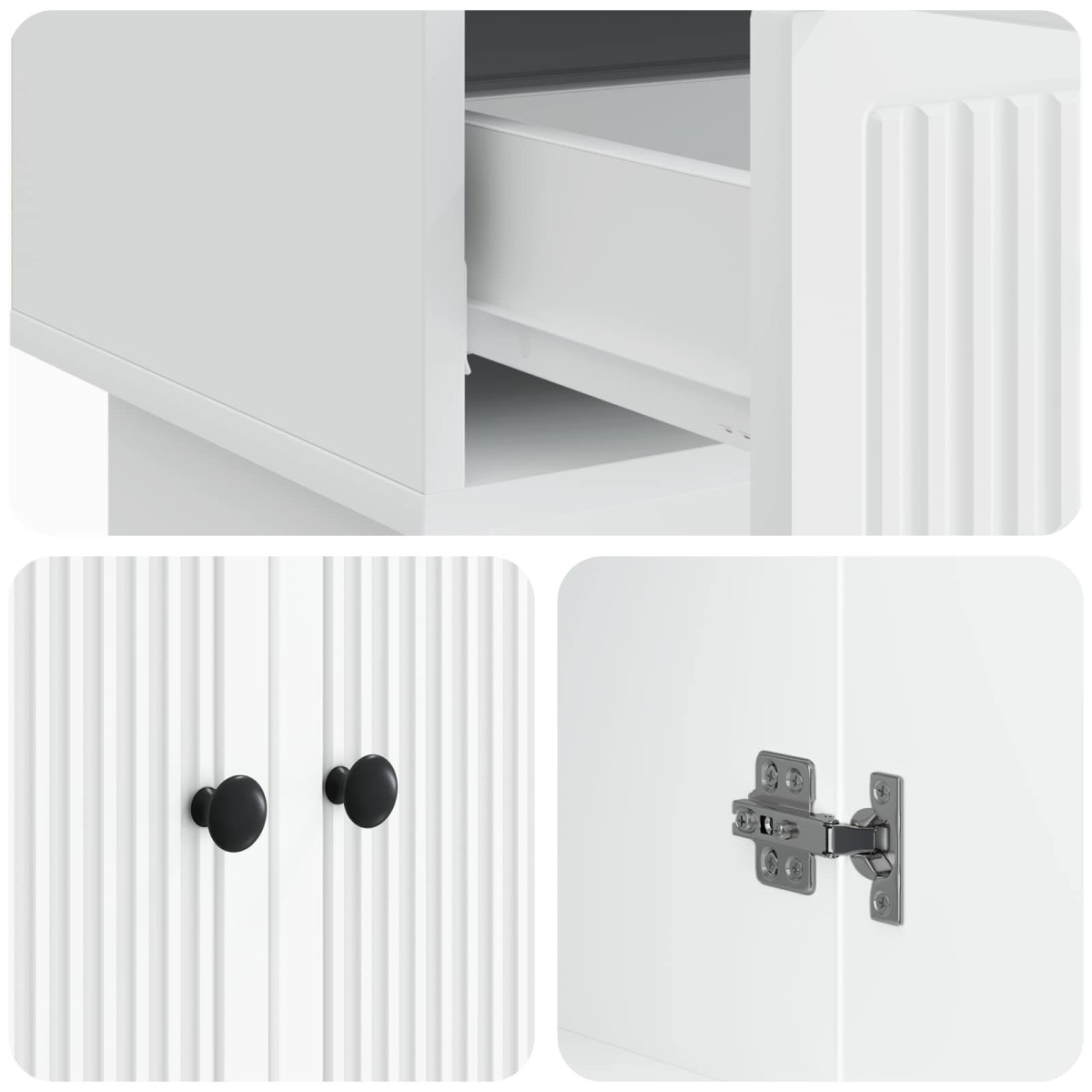vidaXL Πλαϊνό γραφείο Λευκός 66 x 34,5 x 95 εκ.