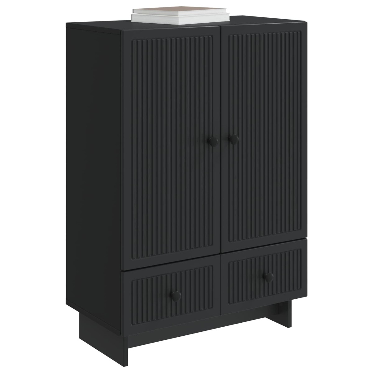 vidaXL Πλαϊνό γραφείο Μαύρο 66 x 34,5 x 95 εκ.