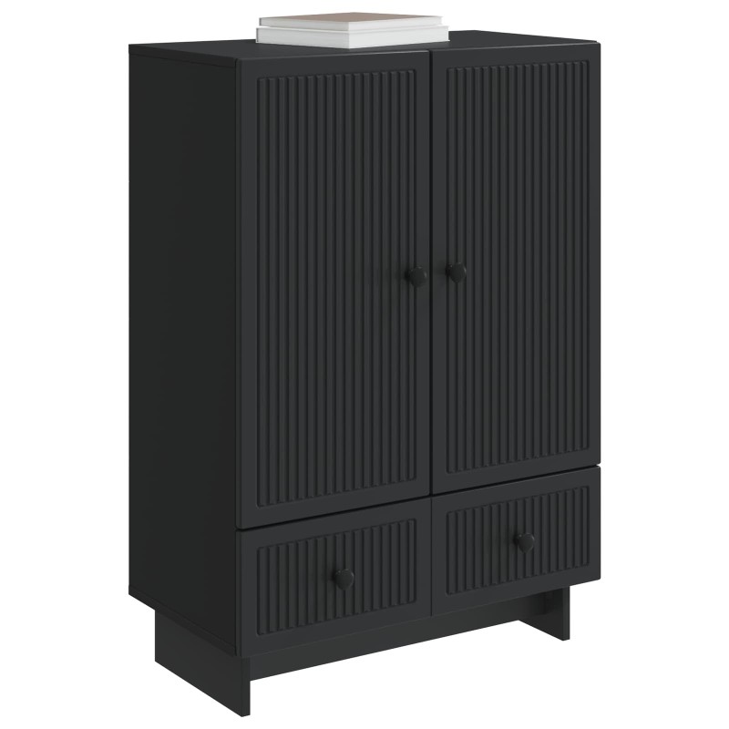 vidaXL Πλαϊνό γραφείο Μαύρο 66 x 34,5 x 95 εκ.