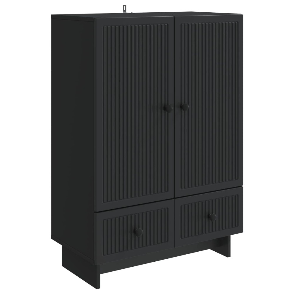 vidaXL Πλαϊνό γραφείο Μαύρο 66 x 34,5 x 95 εκ.