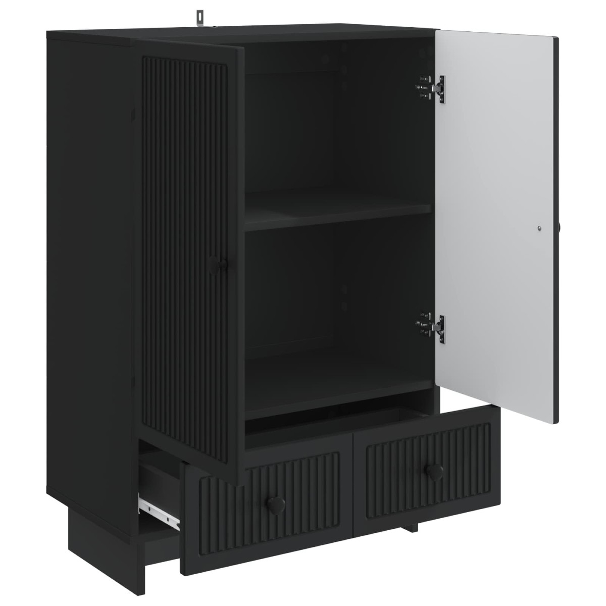 vidaXL Πλαϊνό γραφείο Μαύρο 66 x 34,5 x 95 εκ.