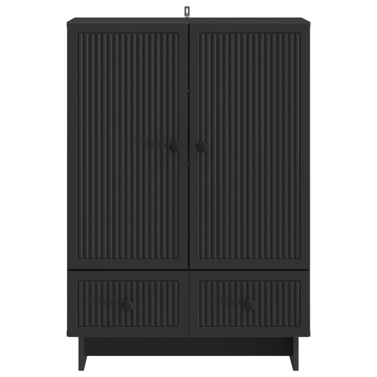 vidaXL Πλαϊνό γραφείο Μαύρο 66 x 34,5 x 95 εκ.