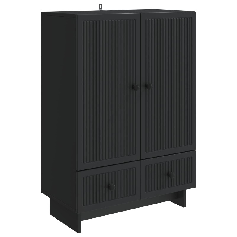 vidaXL Πλαϊνό γραφείο Μαύρο 66 x 34,5 x 95 εκ.