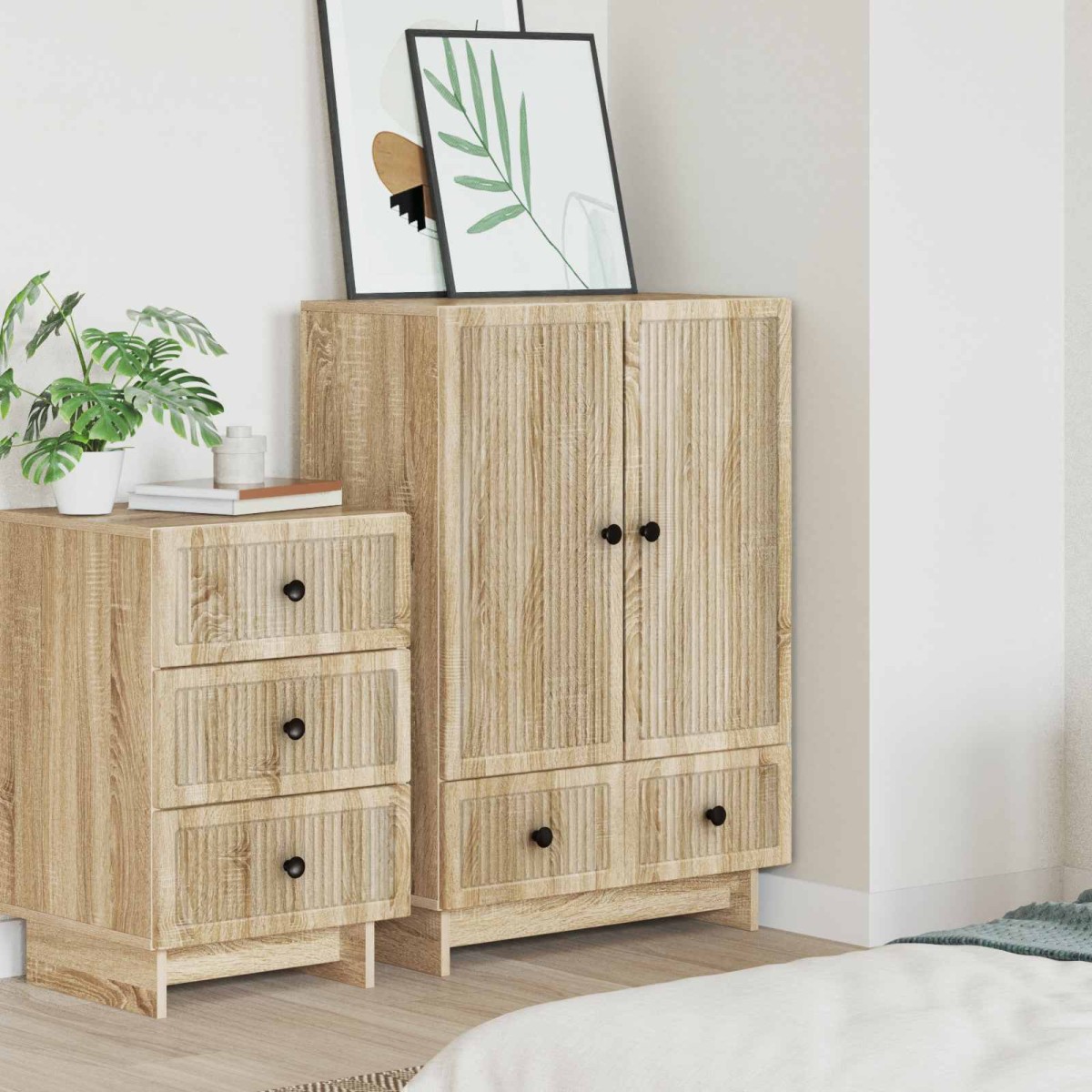 vidaXL Πλαϊνό γραφείο Δρύς Sonoma 66 x 34,5 x 95 εκ.