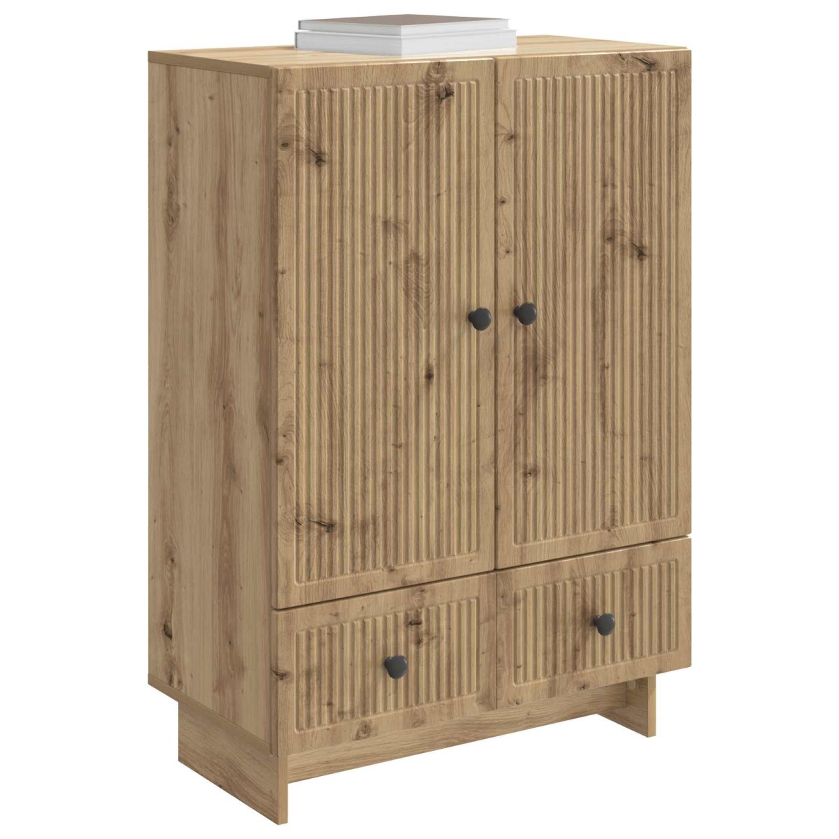 vidaXL Πλαϊνό γραφείο Τεχνίτικη Δρυς 66 x 34,5 x 95 εκ.