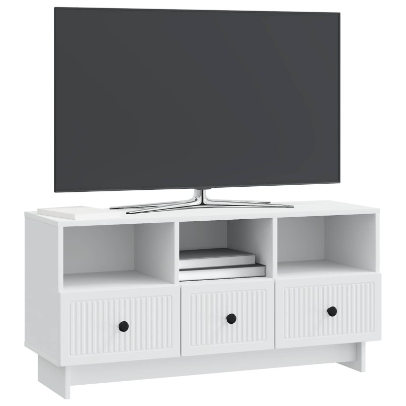vidaXL Ντουλάπι TV Λευκό 102 x 34,5 x 50 εκ. Επεξεργασμένο Ξύλο