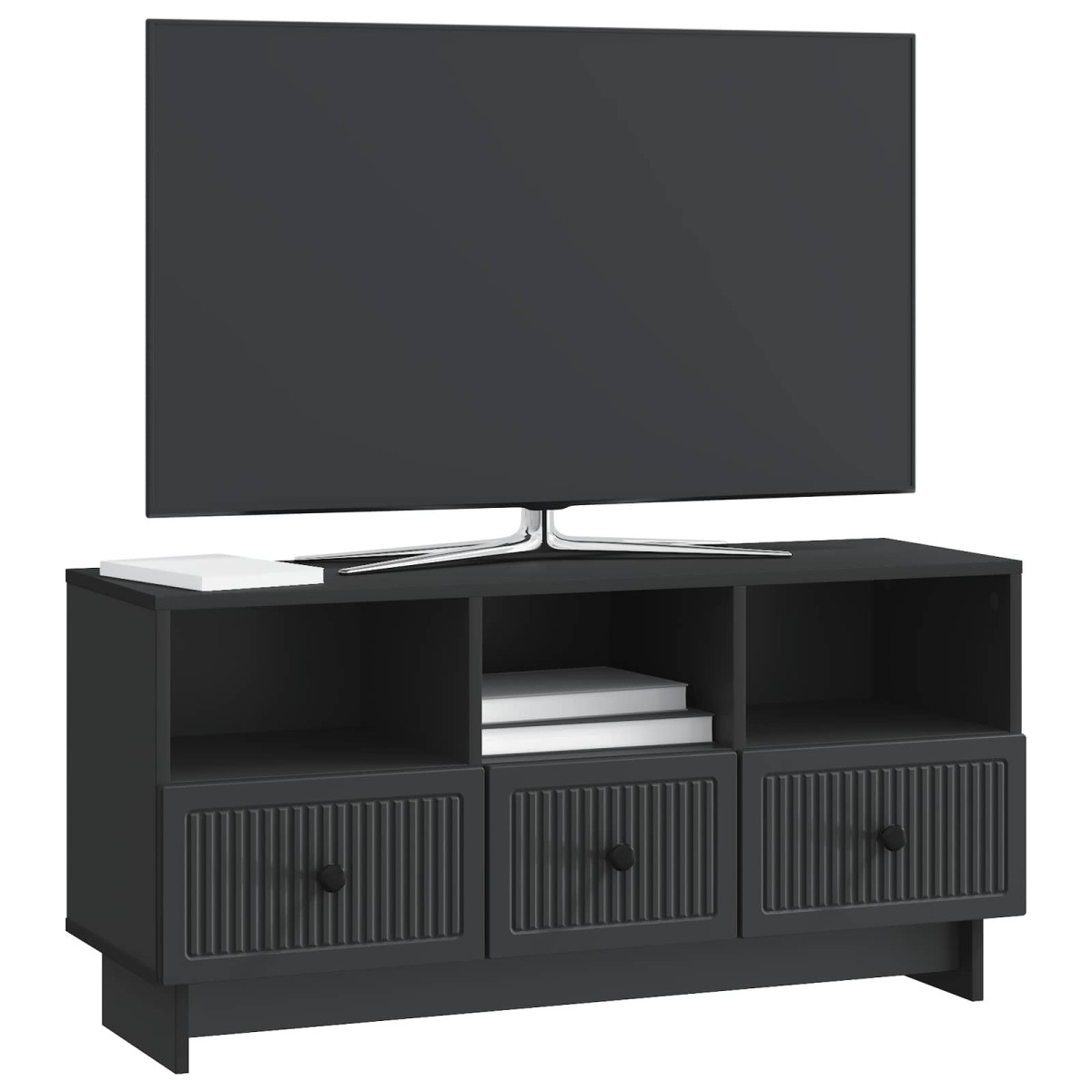 vidaXL Ντουλάπι TV Μαύρο 102 x 34,5 x 50 εκ. Επεξεργασμένο Ξύλο