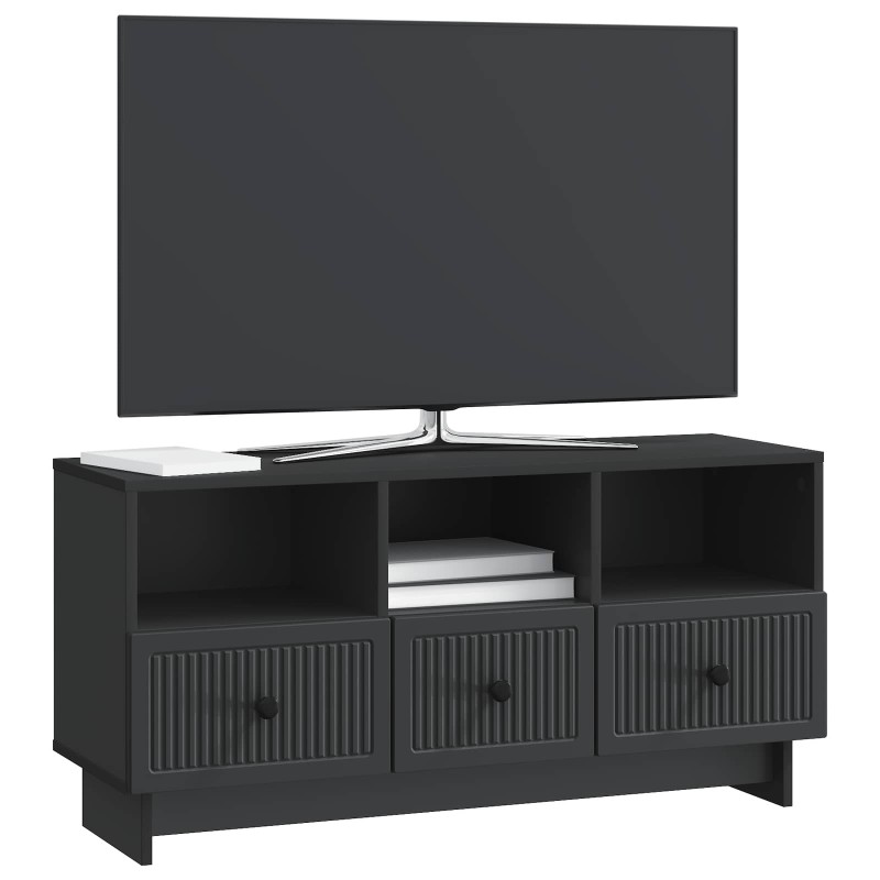 vidaXL Ντουλάπι TV Μαύρο 102 x 34,5 x 50 εκ. Επεξεργασμένο Ξύλο