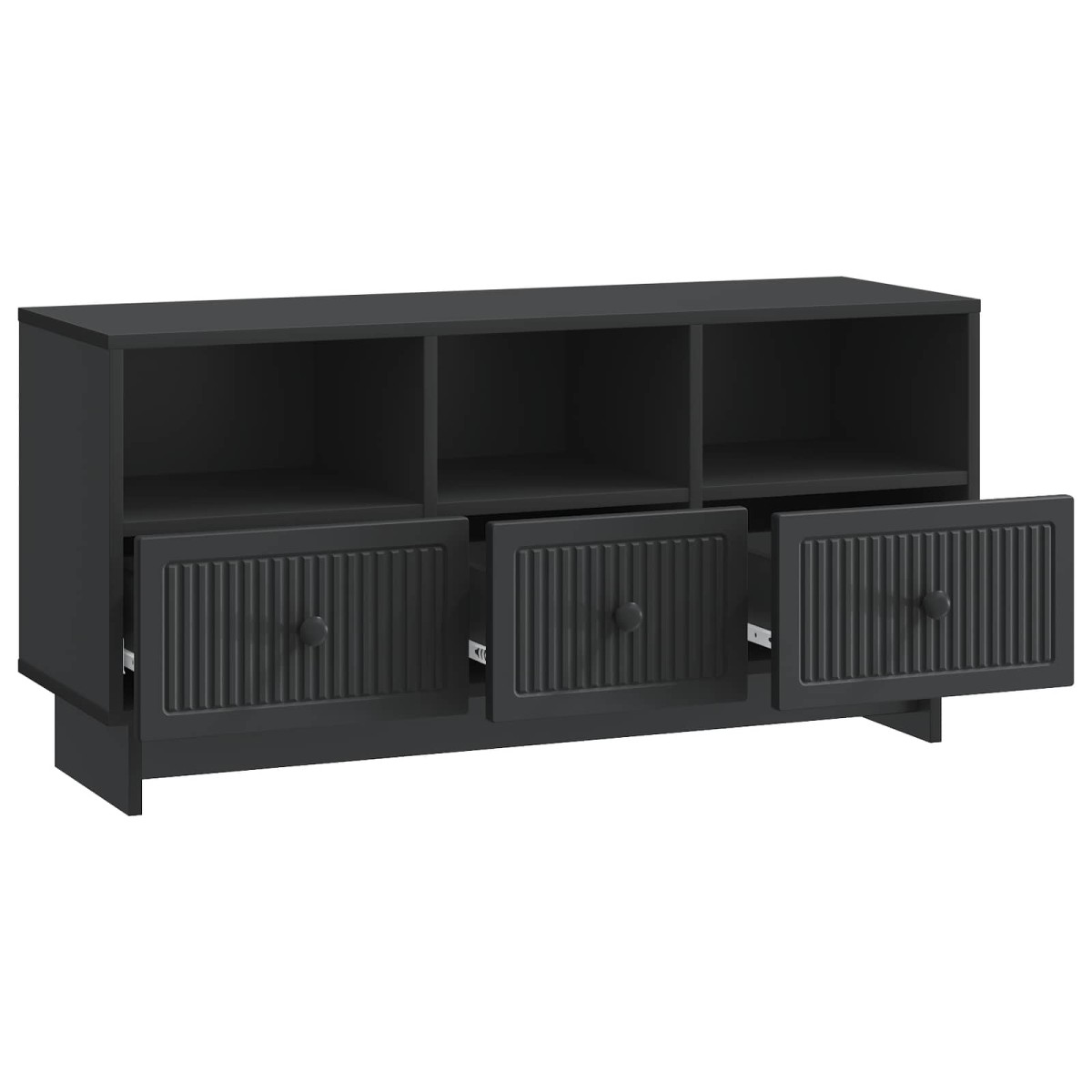 vidaXL Ντουλάπι TV Μαύρο 102 x 34,5 x 50 εκ. Επεξεργασμένο Ξύλο