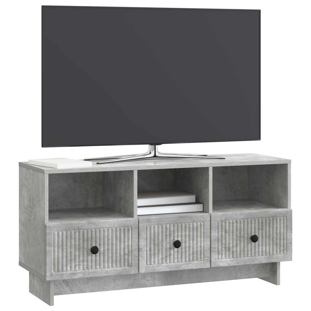 vidaXL Ντουλάπι TV με συρτάρι Γκρι Σκυροδέματος 102 x 34,5 x 50 εκ.