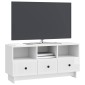 vidaXL Ντουλάπι TV με συρτάρι Γυαλιστερό Λευκό 102 x 34,5 x 50 εκ.