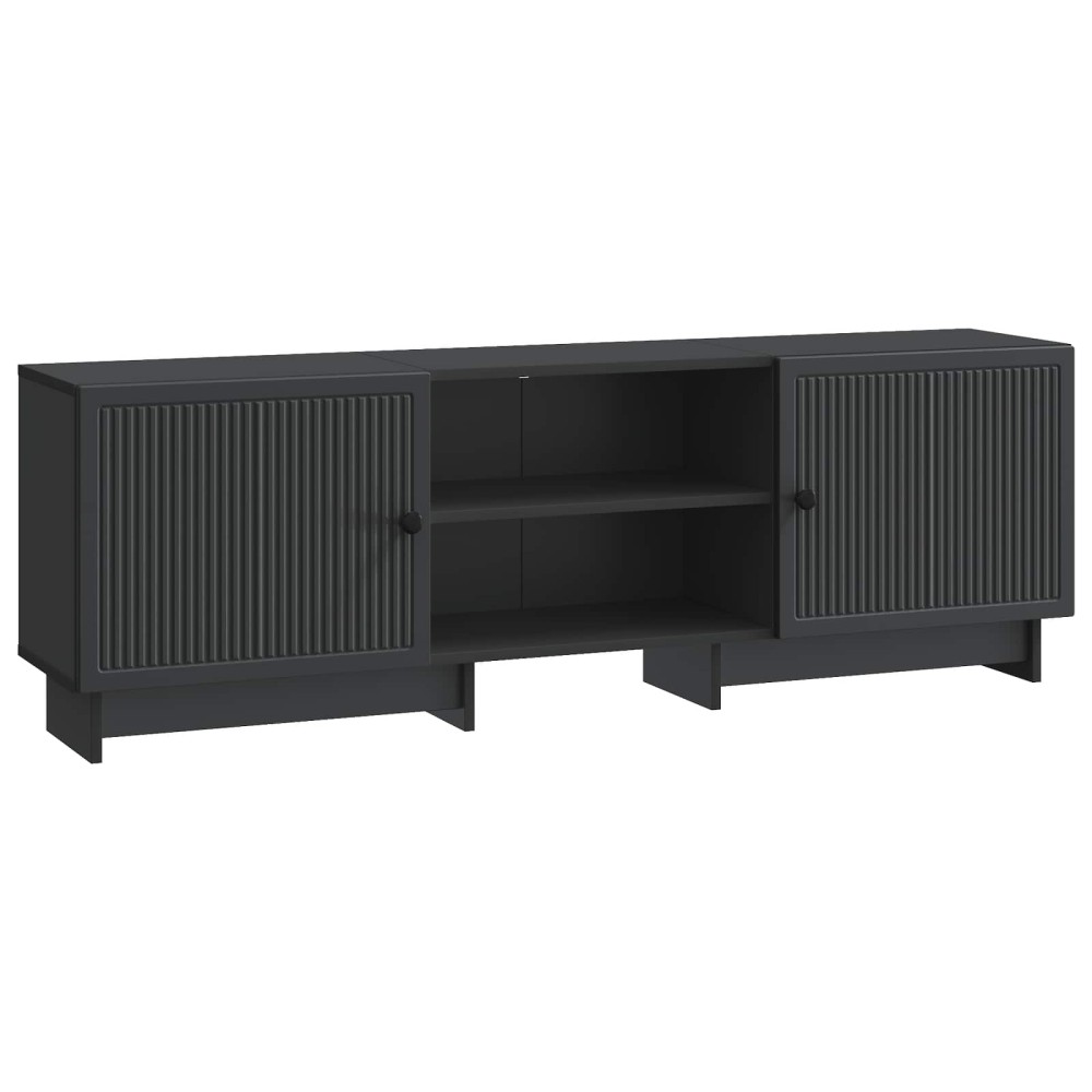 vidaXL Ντουλάπι TV Μαύρο 150 x 31 x 50 εκ. Μηχανικά επεξεργασμένο ξύλο