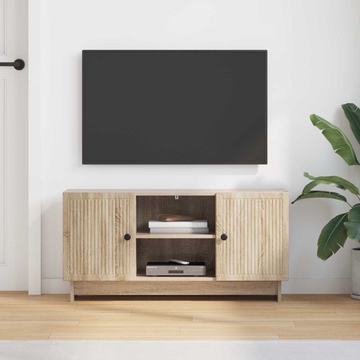 vidaXL Ντουλάπι TV 102 x 34,5 x 50 εκ. Sonoma Δρυς Επεξεργασμένο Ξύλο