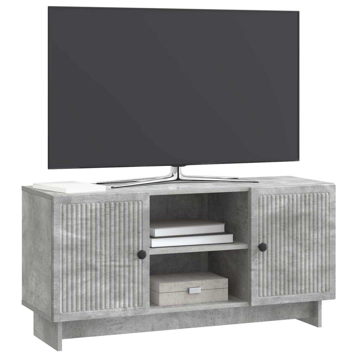 vidaXL Ντουλάπι TV 102 x 34,5 x 50 εκ. Γκρι Σκυροδέματος