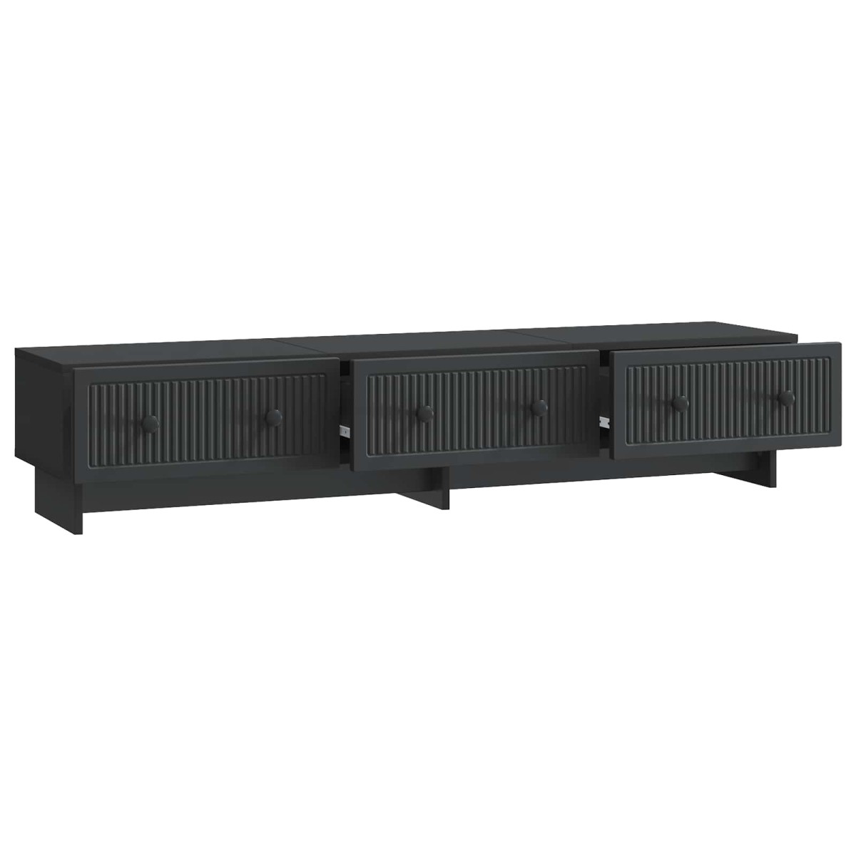vidaXL Ντουλάπι TV Μαύρο 147 x 34,5 x 30 εκ Επεξεργασμένο Ξύλο