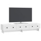vidaXL Ντουλάπι TV με συρτάρι Γυαλιστερό Λευκό 147 x 34,5 x 30 εκ